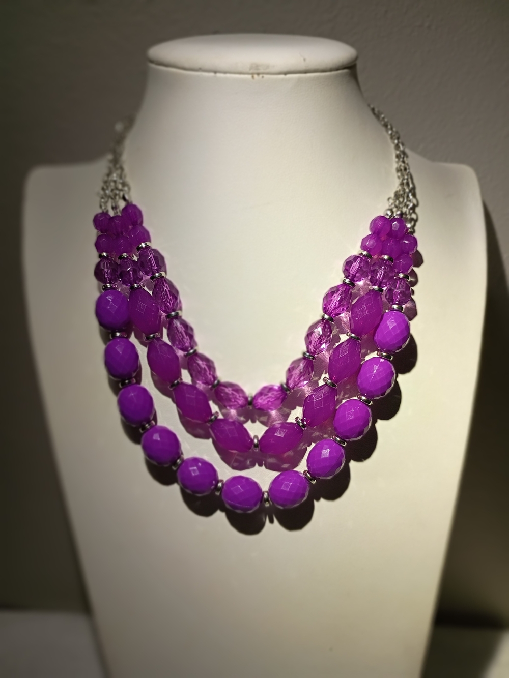 paparazzi Vibrant Purple Multi-Strand Statement Necklace